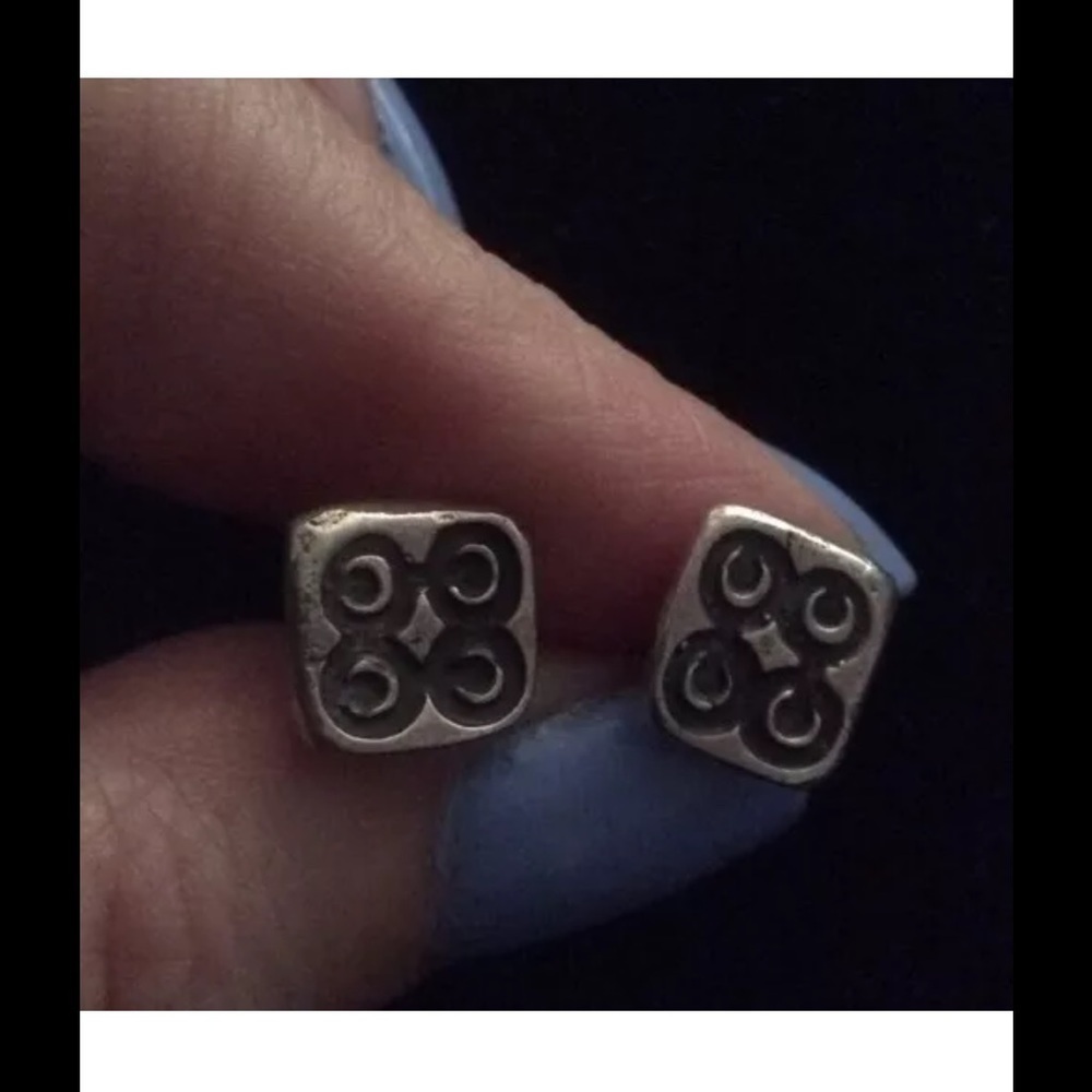 Nib Solid Sterling Silver Strength Cufflinks - image 2